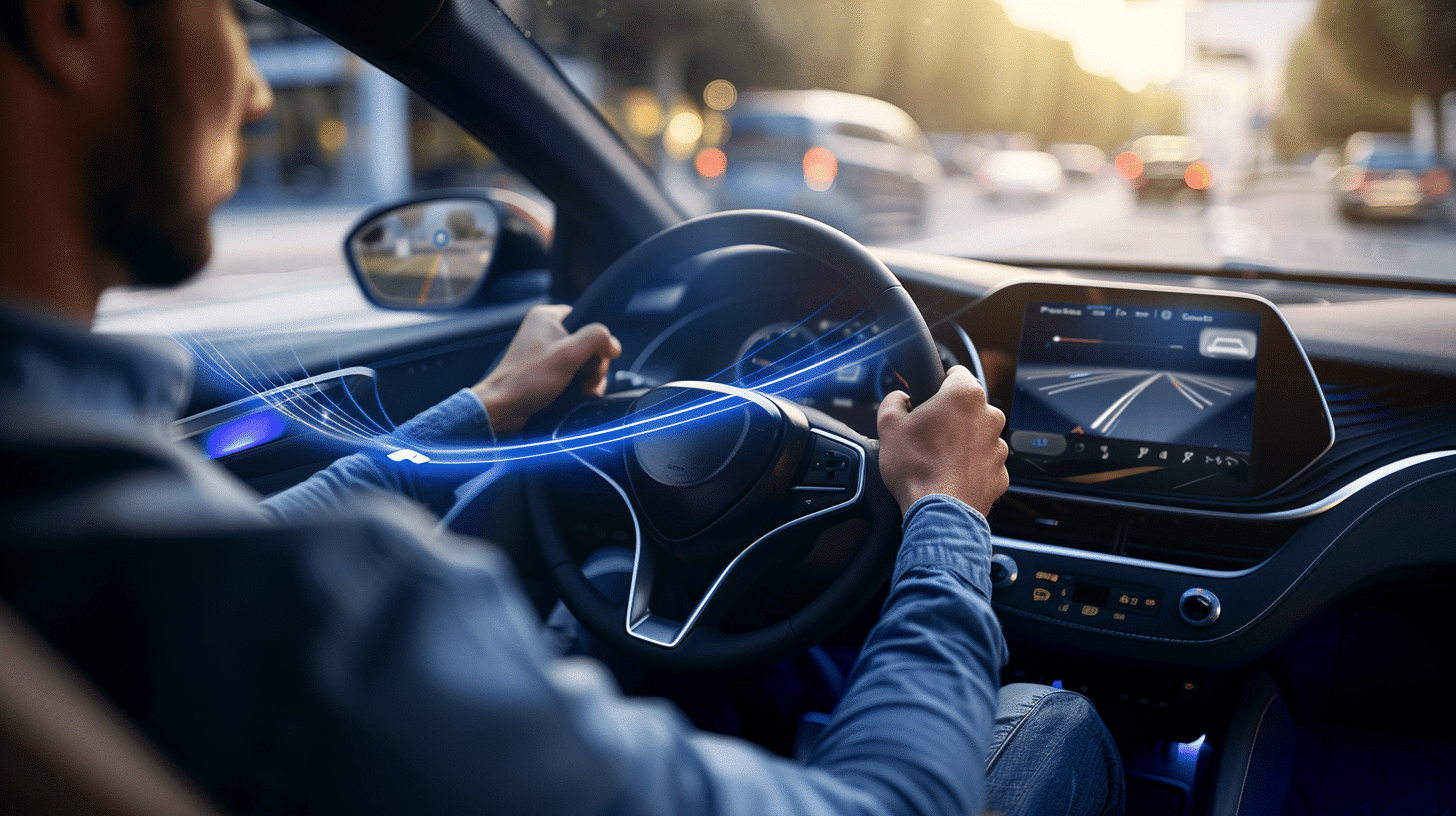 Driver using voice commands safely